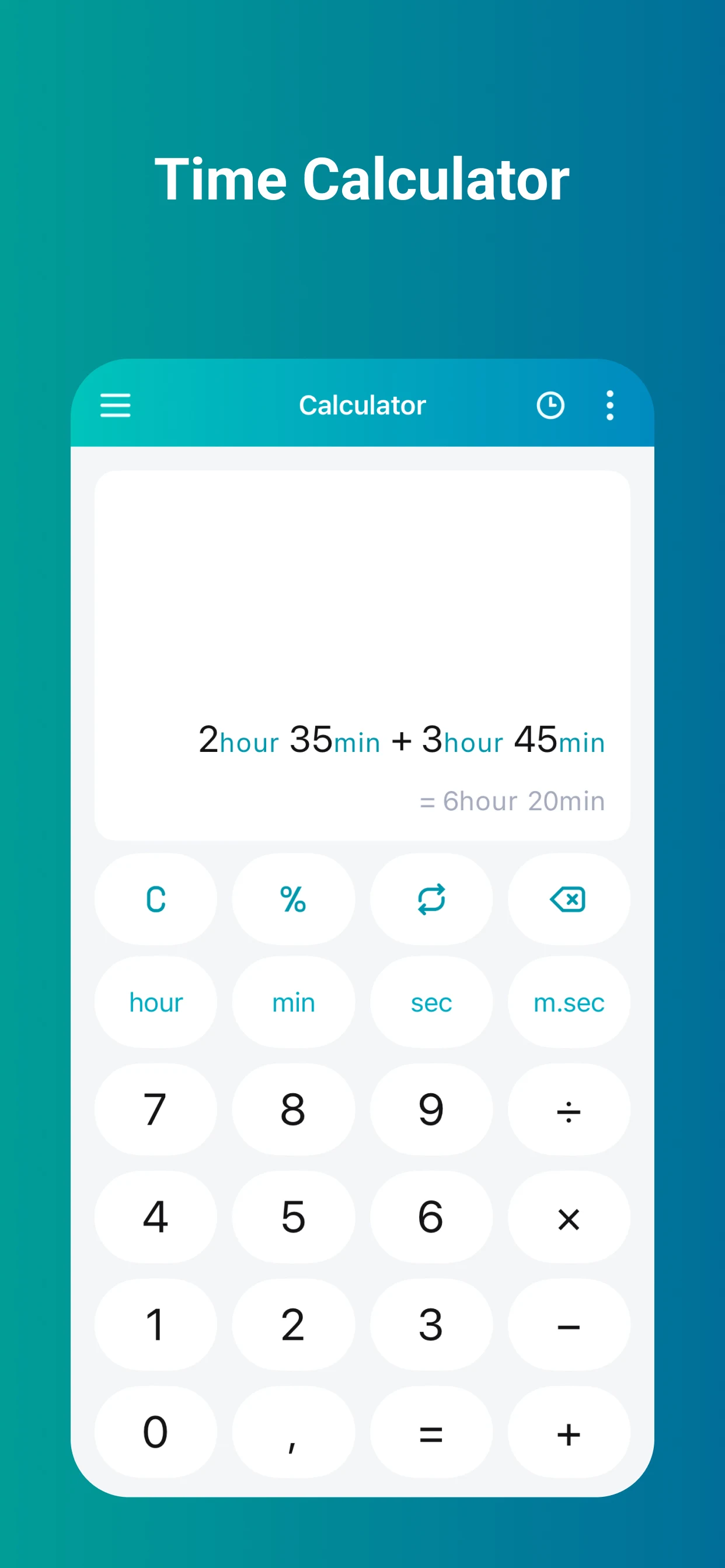 TimeCalc: Time Calculator screenshot